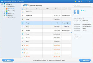 Phone Book Recovery on Android Mobile