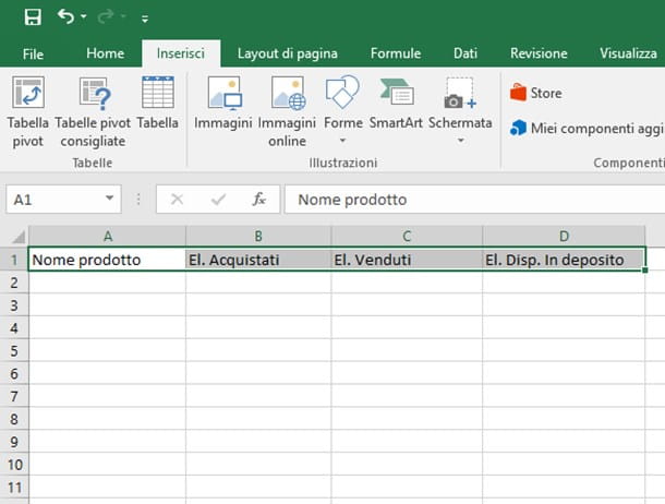 Comment faire un tableau dans Excel