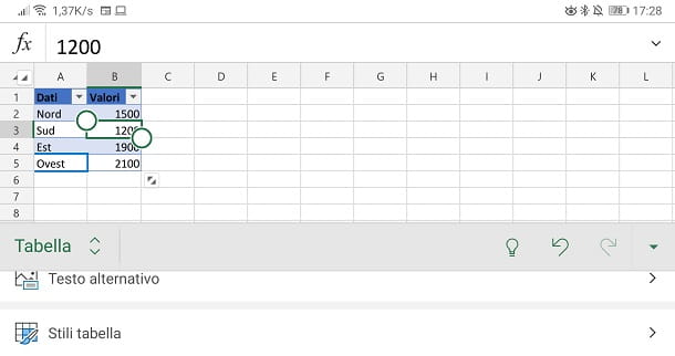 How to make a table in Excel