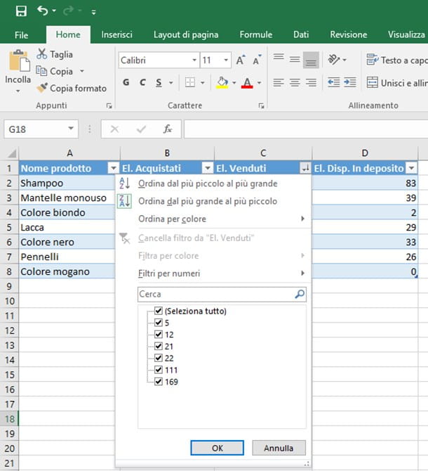 How to make a table in Excel