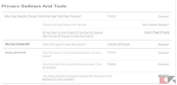 Bloccare il profilo Facebook ai non amici