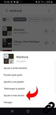 Como adicionar uma playlist, um álbum, um podcast ou um artista aos seus favoritos no Deezer?