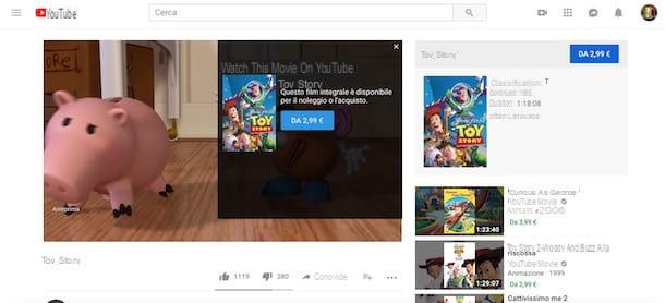 Come acquistare film su YouTube