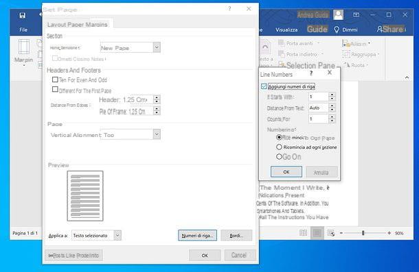 How to number lines in Word