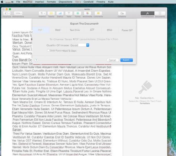 Come trasformare un file Word in PDF con Mac