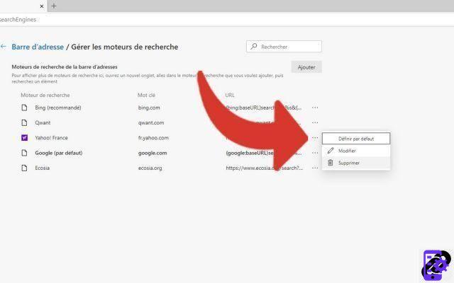 Como faço para remover o Yahoo do Edge?