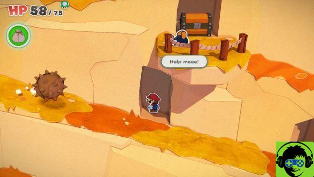 Paper Mario: The Origami King - Salve Bobby e desbloqueie o santuário | Passo a passo de Chestnut Valley
