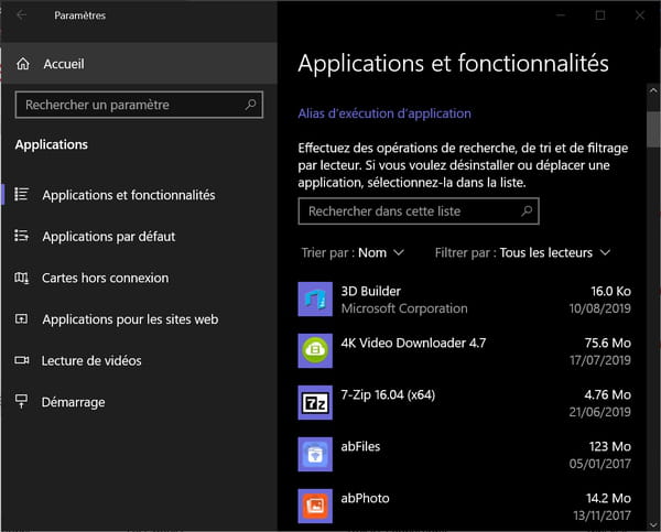 Remove a PC application: uninstall with Windows 10