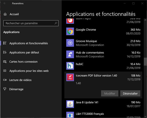 Remove a PC application: uninstall with Windows 10