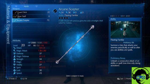 Final Fantasy 7 Remake - How To Get An Arcane Scepter, How To Get A Fleeting Familiar Ability