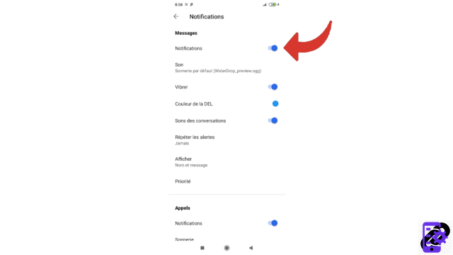 Como gerencio notificações de mensagens e chamadas no Signal?