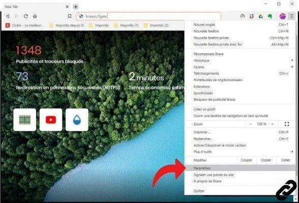 Como sincronizar sua configuração do Brave?