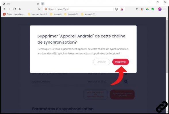 Como sincronizar sua configuração do Brave?