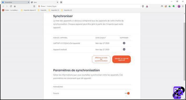 Como sincronizar sua configuração do Brave?