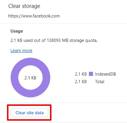 Limpe o cache de um único site no Google Chrome