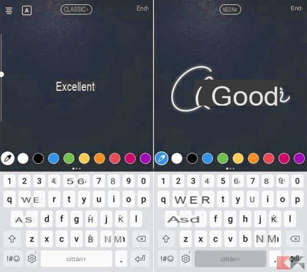 Cambiare font alle Storie Instagram