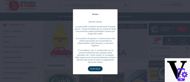 Esselunga at home, impossible to shop online: delivery time of 2 weeks