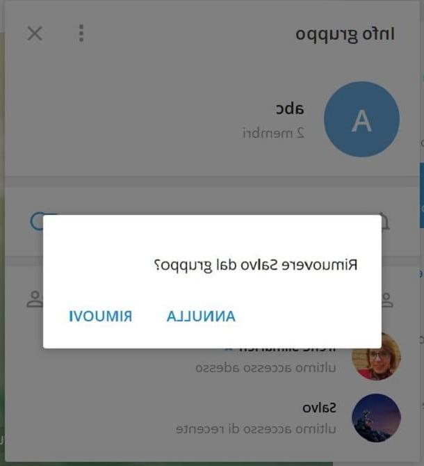 Come uscire da un gruppo Telegram