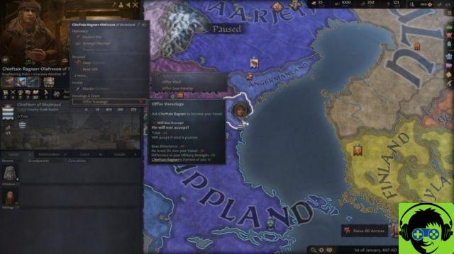 Come ottenere più vassalli in Crusader Kings 3