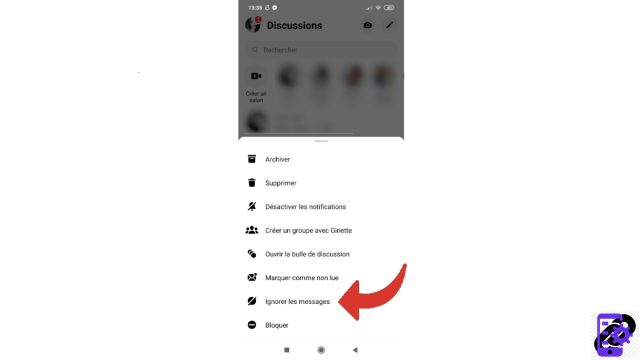 Como ignorar uma conversa no Messenger?