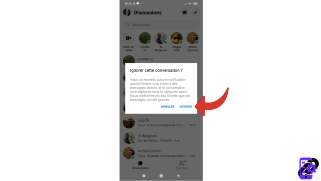 Como ignorar uma conversa no Messenger?