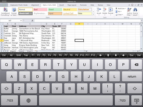 How to use Excel on iPad