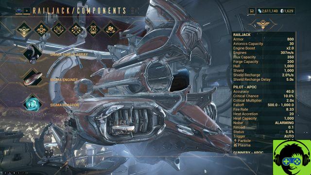 Warframe - Guia de componentes do Railjack