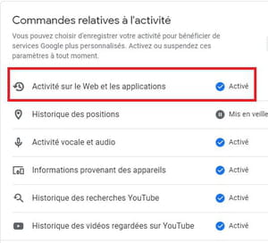 Limpar automaticamente o rastreamento de atividades da Conta do Google