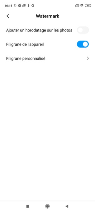 How to turn off watermark on photos on your Xiaomi smartphone?