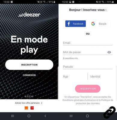 ¿Cómo creo una cuenta de Deezer?