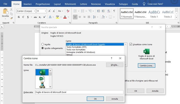 How to insert Excel table in Word