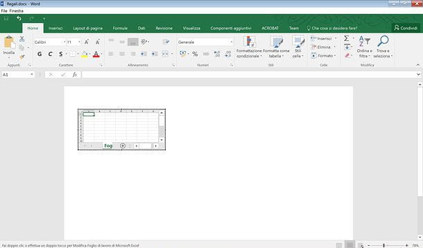 How to insert Excel table in Word