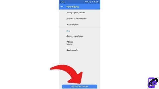 How to clear the Google Translate translation history?