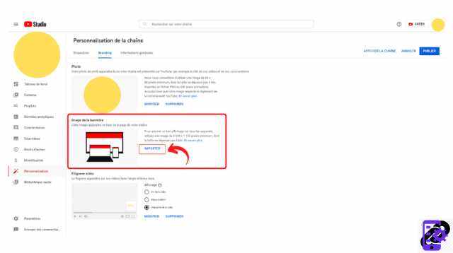 Como adicionar um banner para o seu canal do YouTube?