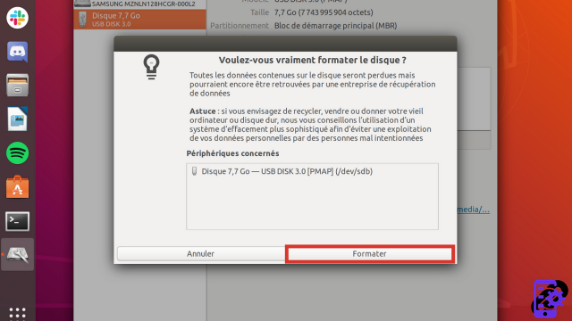 ¿Cómo formatear una unidad USB o un disco duro en Ubuntu?