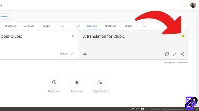 Como salvar uma tradução no Google Translate?