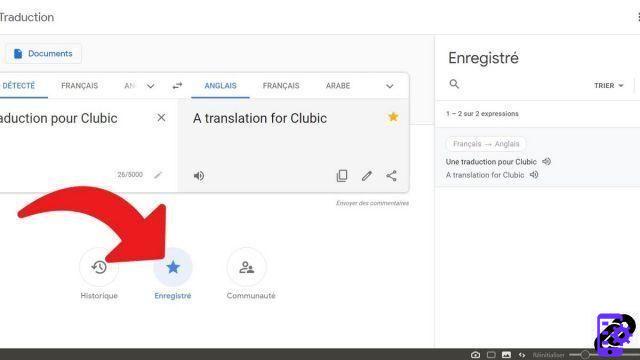 Como salvar uma tradução no Google Translate?