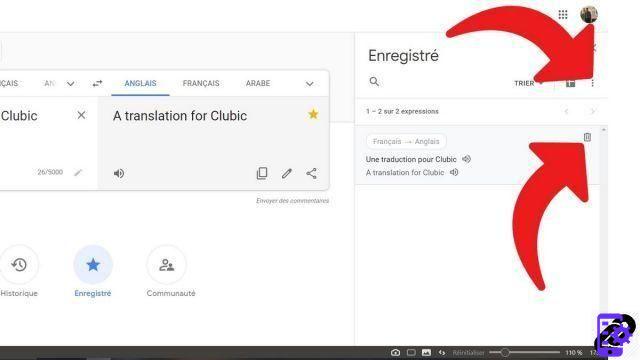 Como salvar uma tradução no Google Translate?