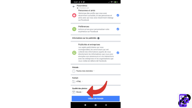 Como faço para receber uma cópia dos meus dados pessoais no Messenger?