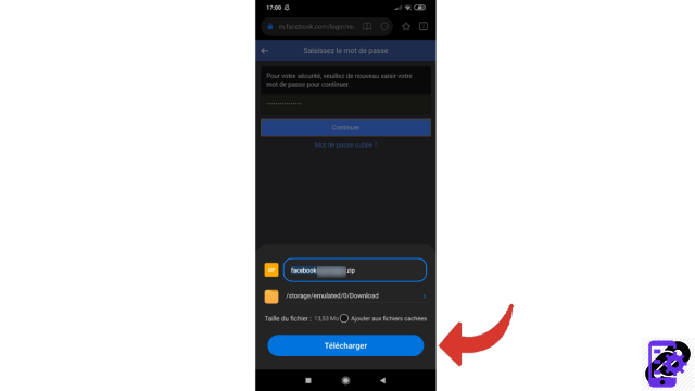 Como faço para receber uma cópia dos meus dados pessoais no Messenger?