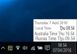 Agregar zonas horarias al reloj de Windows
