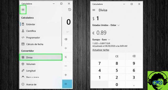 Cómo encontrar y usar el conversor de divisas oculto en Windows 10