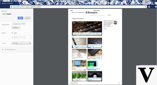 Come salvare una pagina Web in PDF
