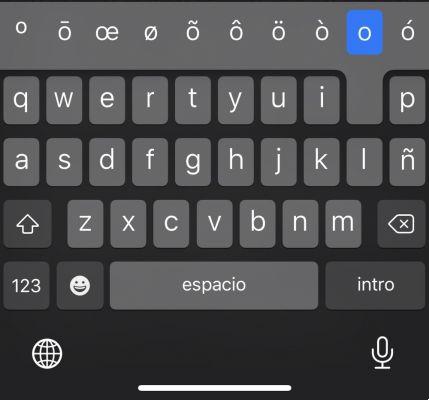 Símbolos en el teclado de iOS