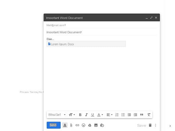 Come inviare un documento Word via mail