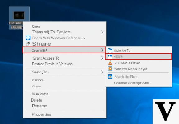 Corte o vídeo no Windows 10 sem programas ou aplicativos