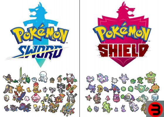 Pokémon Sword and Shield - Lista de Pokémon exclusivos