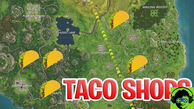 Guia Fortnite - Mapa e Localização das Lojas Taco