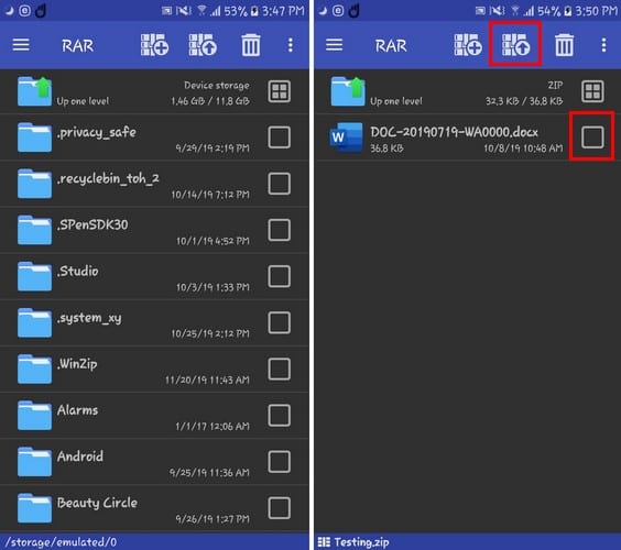 Aplicación de Android para comprimir archivos