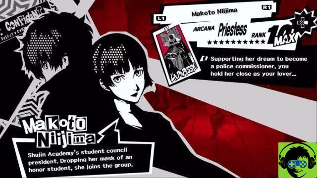 Persona 5 Royal - Guia do Confidante Makoto Niijima (Papisa)